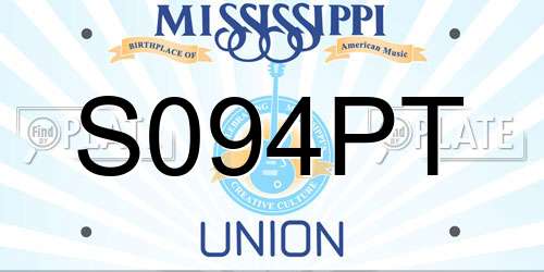 S094PT Mississippi License Plate
