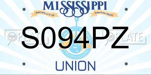 S094PZ Mississippi License Plate