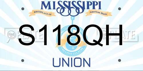 S118QH Mississippi License Plate