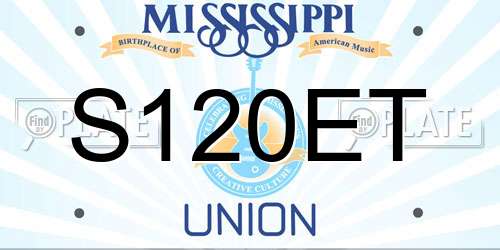 S120ET Mississippi License Plate