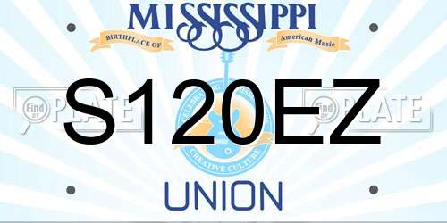 S120EZ Mississippi License Plate