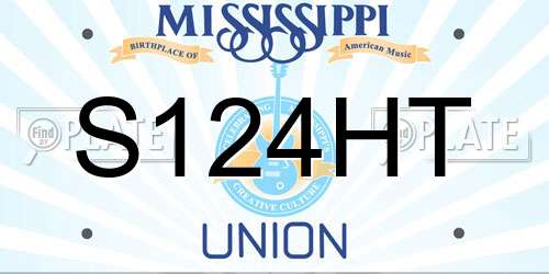 S124HT Mississippi License Plate