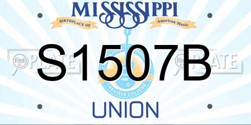 S1507B Mississippi License Plate
