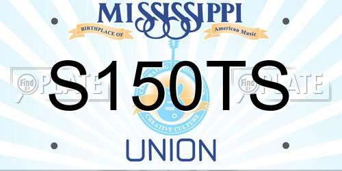 S150TS Mississippi License Plate