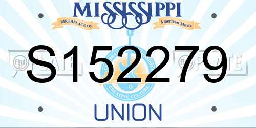 S152279 Mississippi License Plate