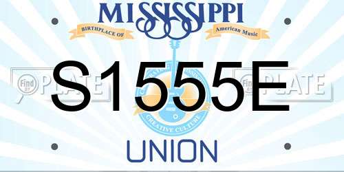 S1555E Mississippi License Plate