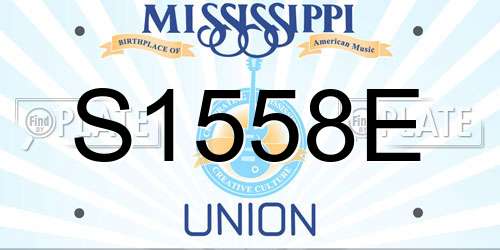 S1558E Mississippi License Plate