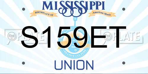 S159ET Mississippi License Plate