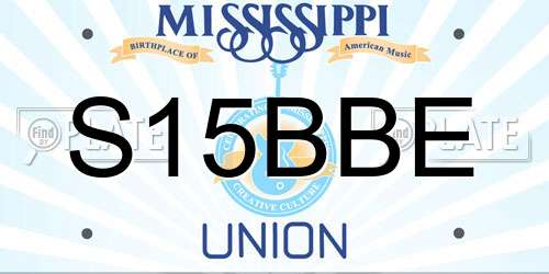 S15BBE Mississippi License Plate