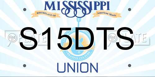 S15DTS Mississippi License Plate