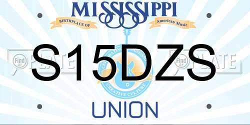 S15DZS Mississippi License Plate