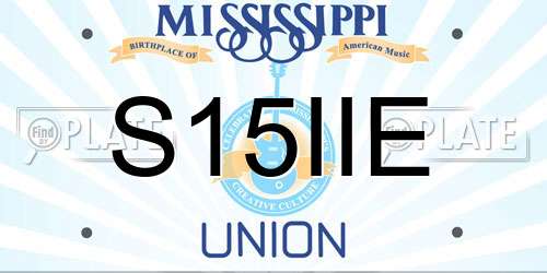 S15IIE Mississippi License Plate