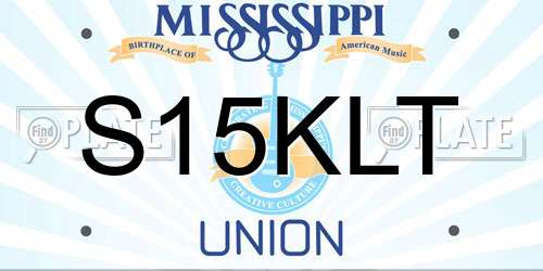 S15KLT Mississippi License Plate