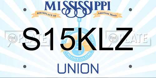 S15KLZ Mississippi License Plate