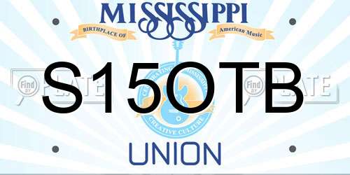S15OTB Mississippi License Plate