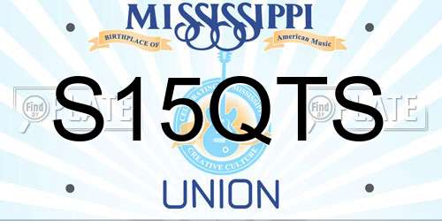 S15QTS Mississippi License Plate