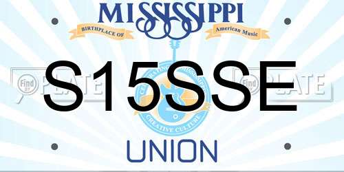 S15SSE Mississippi License Plate