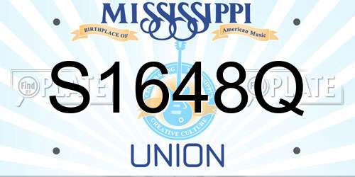 S1648Q Mississippi License Plate