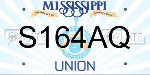 S164AQ Mississippi License Plate