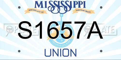 S1657A Mississippi License Plate