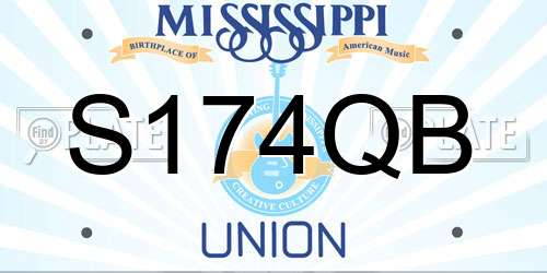 S174QB Mississippi License Plate