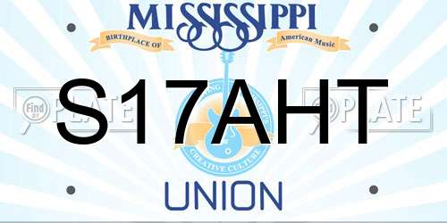 S17AHT Mississippi License Plate
