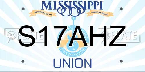 S17AHZ Mississippi License Plate