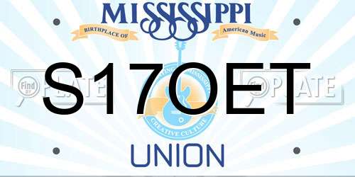 S17OET Mississippi License Plate