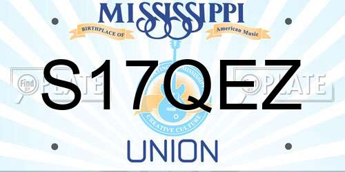 S17QEZ Mississippi License Plate