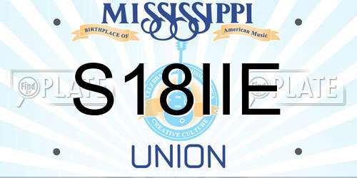 S18IIE Mississippi License Plate