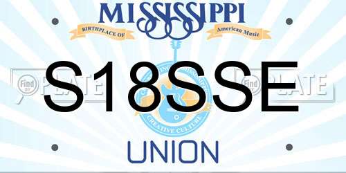 S18SSE Mississippi License Plate