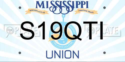 S19QTI Mississippi License Plate