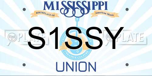S1SSY Mississippi License Plate