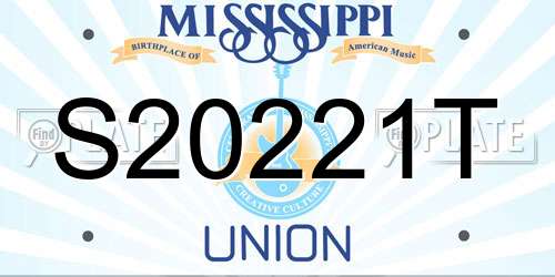 S20221T Mississippi License Plate