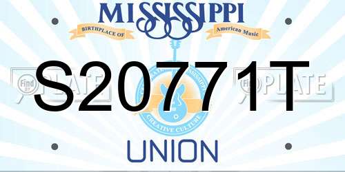 S20771T Mississippi License Plate