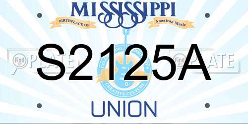 S2125A Mississippi License Plate