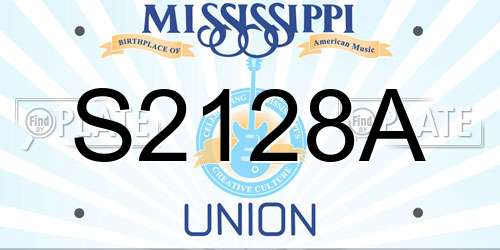 S2128A Mississippi License Plate