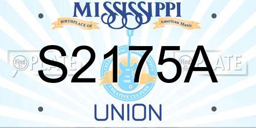 S2175A Mississippi License Plate