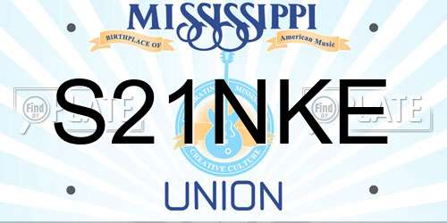 S21NKE Mississippi License Plate