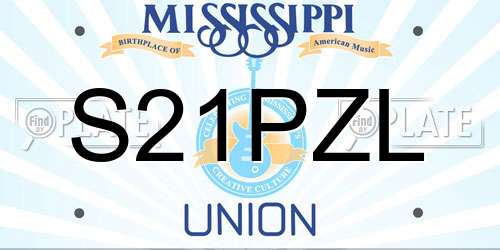 S21PZL Mississippi License Plate