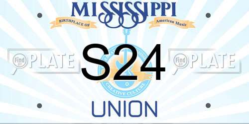 S24 Mississippi License Plate