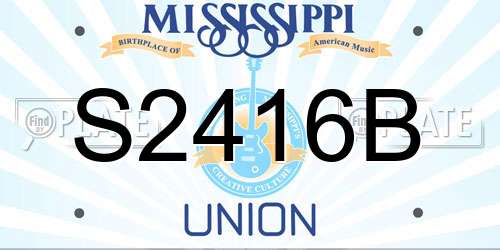 S2416B Mississippi License Plate
