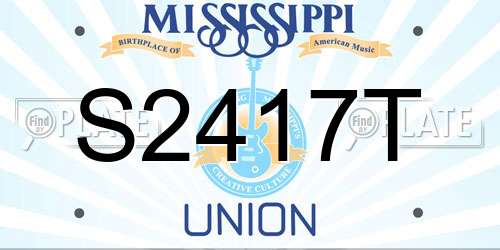 S2417T Mississippi License Plate