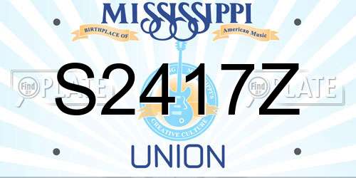 S2417Z Mississippi License Plate