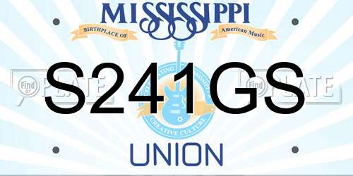 S241GS Mississippi License Plate