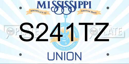 S241TZ Mississippi License Plate