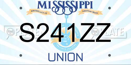 S241ZZ Mississippi License Plate