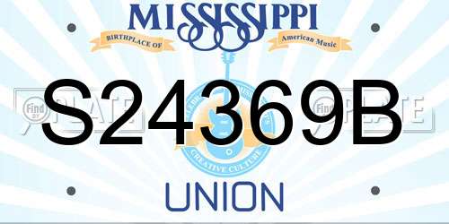 S24369B Mississippi License Plate
