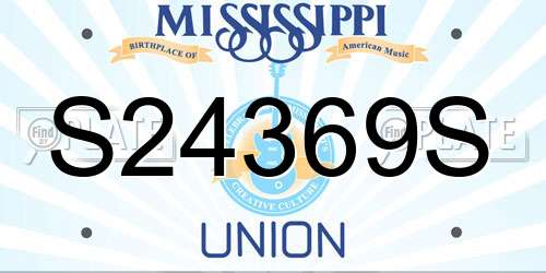 S24369S Mississippi License Plate