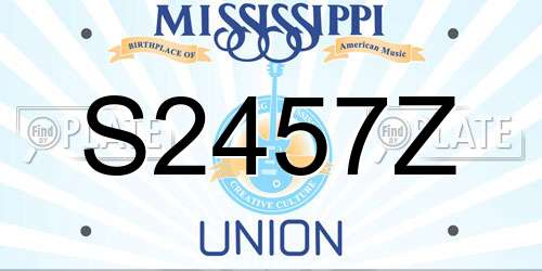 S2457Z Mississippi License Plate